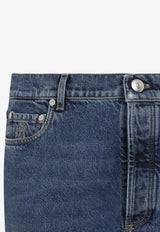 Medium-Wash Straight-Leg Jeans