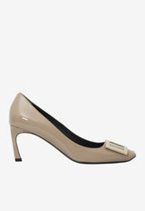 Roger Vivier Belle Vivier 70 Trompette Pumps in Patent Leather Beige RVW40015280-D1P-C415