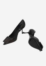Roger Vivier Viv' in The City 85 D'Orsay Pumps in Nappa Leather Black RVW83045810-91T-B999