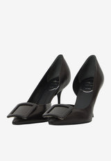 Roger Vivier Viv' in The City 85 D'Orsay Pumps in Nappa Leather Black RVW83045810-91T-B999