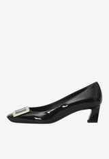 Roger Vivier Belle Vivier 45 Trompette Pumps in Patent Leather Black RVW44815280-D1P-B999