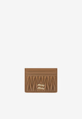 Miu Miu Matelassé Nappa Leather Cardholder Beige 5MC076AFPP/S_MIU-F098L