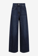 Barrel-Leg Washed Jeans