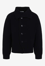 Marino Waffle Knit Wool Cardigan