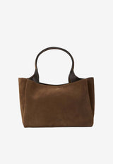 Tod's Medium Suede Leather Tote Bag Brown XBWAPAF9300-XBL-246F