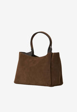 Tod's Medium Suede Leather Tote Bag Brown XBWAPAF9300-XBL-246F