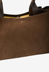 Tod's Medium Suede Leather Tote Bag Brown XBWAPAF9300-XBL-246F