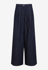 Pamplona Wide-Leg Washed Jeans