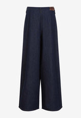 Pamplona Wide-Leg Washed Jeans