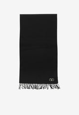 Valentino VLogo Wool Fringed Scarf Black 9Y2ET028UJC9RA_09f4f0cb-35b2-4b59-baaa-b280c5cf98fd
