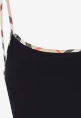 Sylvia Check-Trimmed One-Piece Swimsuit