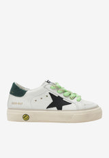 Golden Goose DB Kids Boys May Leather Low-Top Sneakers Black GTF00496F008670/T_GOLDE-10349