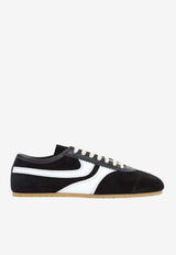 Suede and Leather Low-Top Sneakers