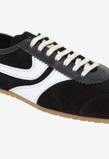 Suede and Leather Low-Top Sneakers