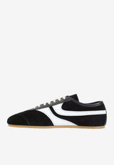 Suede and Leather Low-Top Sneakers
