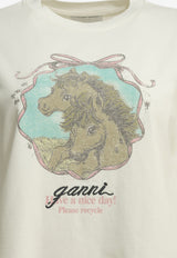 GANNI Qixi Oversized Printed T-shirt White A1050222135_67dc1a65-3d8a-4eb1-b0dc-195f6028038e