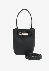 Longchamp XS Le Smart Leather Bucket Bag Black 10397HJH/T_LONG-001