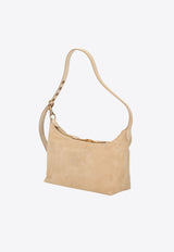Miu Miu Spirit Suede Shoulder Bag Beige 5BC217VOOO2CSS_F0379