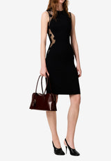 Stella McCartney Sleeveless Polka Dot Miracle Dress Black 6A07263IU303_1000