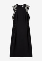 Stella McCartney Sleeveless Polka Dot Miracle Dress Black 6A07263IU303_1000