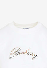 Checked Script Logo T-shirt