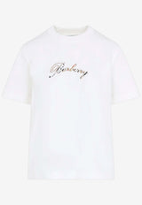 Checked Script Logo T-shirt