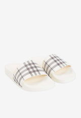 Furley Check Print Rubber Slides