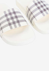 Furley Check Print Rubber Slides