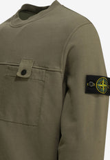Stone Island Logo Crewneck Sweatshirt Green L2S156100038S0A20V005G_b208c509-b779-45ce-8571-5c2b34ea325f