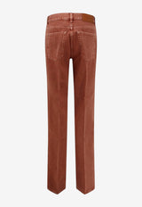 Chloé Washed Straight-Leg Jeans Brown CH26ADP11255237_Crimson Brown_70014799