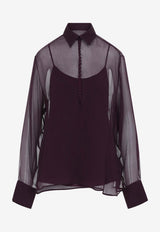 Semi-Sheer Silk Shirt
