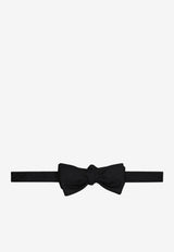 Thom Browne Super 120’s Twill Classic Bow Tie Black MNL002A00626_001