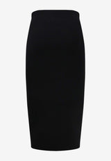 Elisabetta Franchi Zip-Front Knit Skirt Black GK28B66E2110_Black_70281321