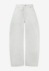 Alaïa Rodeo Curved-Leg Pants White AA9P1406D027D000_BLANC_70281649