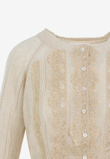 Open-Knit Cropped Cardigan
