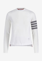 Thom Browne 4-bar Stripes Long-Sleeved T-shirt White FJS103G07862_100