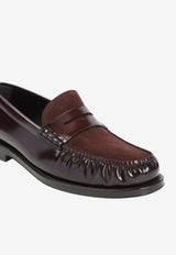 Brushed Leather Penny Loafers