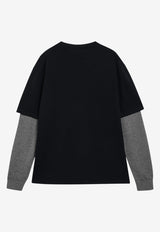 Miu Miu Layered Wool Sweater Blue MML07LOOO6061/T_MIU-F095J