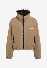 Miu Miu Fleece Down Jacket Beige ML1147OOO17OQ/T_MIU-F0040