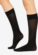 Wolford Velvet De Luxe 50 Knee-Highs Black 30923_7005