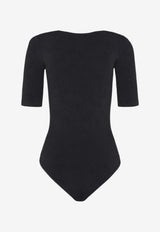Wolford Bahamas Fitted Bodysuit Top Black 75089_7005