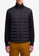 Moncler Padded Zip-Up Wool Cardigan Black L20919B50700-A9341-999
