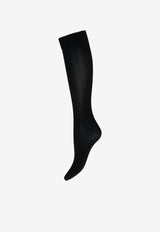 Wolford Velvet De Luxe 50 Knee-High Socks Navy 30923_5280
