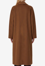 Max Mara Madame Double-Breasted Wool and Cashmere Coat Brown 2621018010600-10806-010