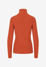 P.A.R.O.S.H Ribbed Bow Sweater Orange D541502LONG_019