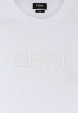 Fendi Slim-Fit Logo T-shirt White FY1319AY0GF0QA0_White_70328969