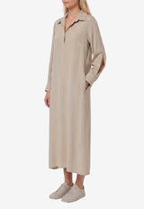 Max Mara Gambero Midi Polo Dress Gray 2621226081600-10175-007