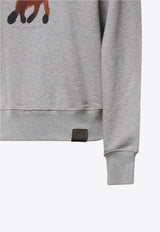 Stella McCartney Watercolor Horse Sweatshirt Gray 6J03033SQA79_1262