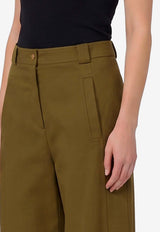 Max Mara Adorni Barrel-Leg Pants Green 2621136111600-10302-017