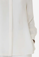 Max Mara Geranium Crepe De Chine Shirt White 2621116021600-10175-002